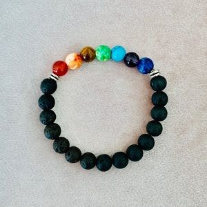 NWOT 7 Chakra Gemstone Bracelet